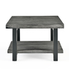 Alaterre Furniture Pomona 27" Metal and Wood Square Coffee Table, Slate Gray AMBA13SG